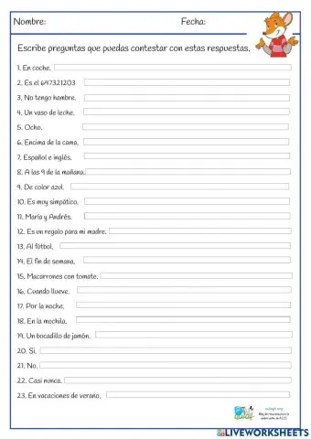 ¿cómo lo preguntarías?