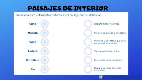 Paisajes de interior