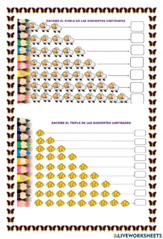 Hallar el doble y el triple de un número
