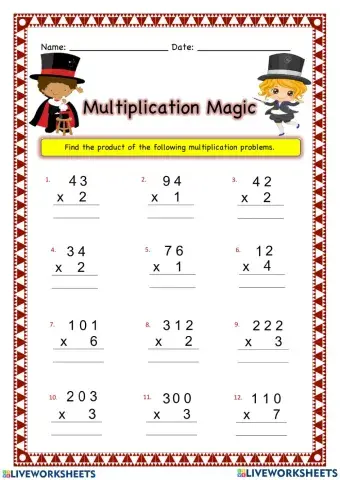 Week 8: Multiply without regrouping