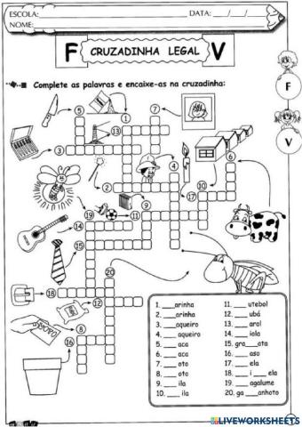 Cruzadinha F ou V