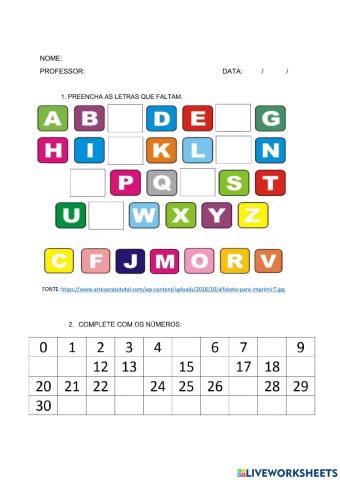 Sequência Didática Alfabeto 1