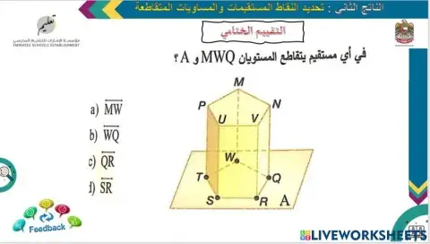 النقاط والمستقيمات والمستويات
