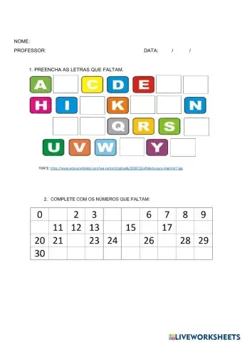 Sequência Didática Alfabeto 5