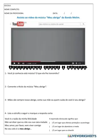 Música -Meu abrigo- Melim