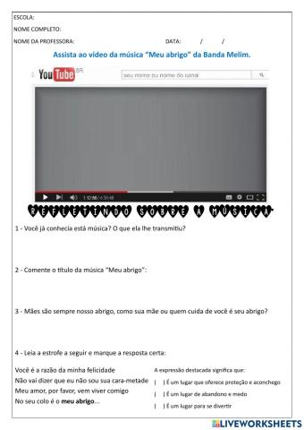 Música -Meu abrigo- Melim