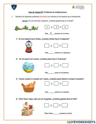 Problemas de multiplicación