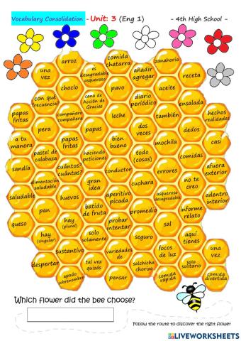 4° U3 Eng 1 - Vocab TestC