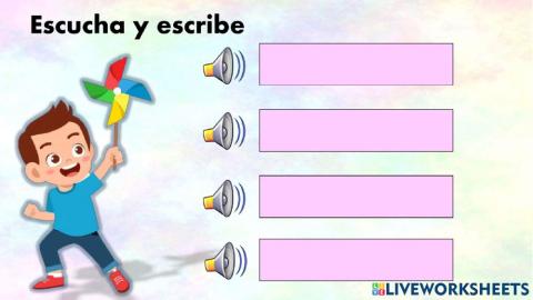 Escritura de plabras