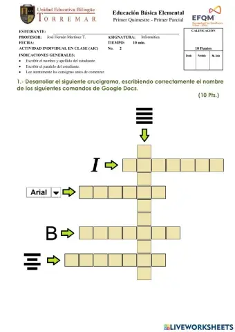 Comandos google docs