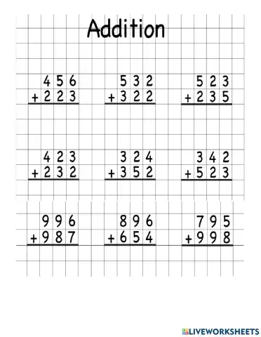 Addition with regrouping