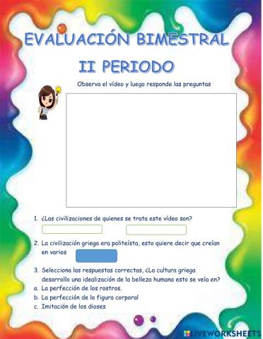 Evaluación bimestral