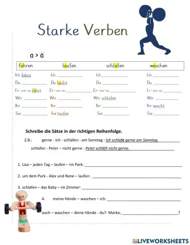 Starke Verben a
