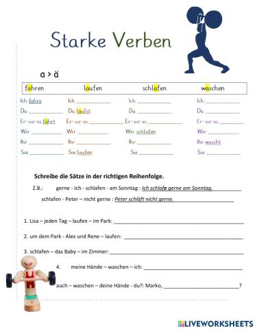 Starke Verben a