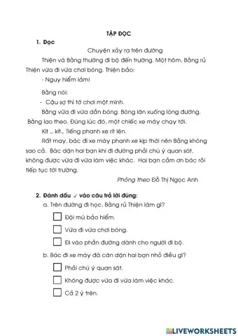 Chuyện xảy ra trên đường