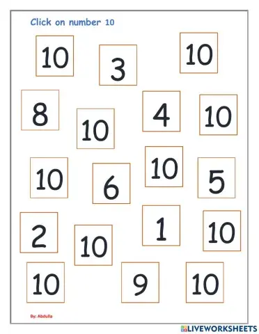 Find number 10
