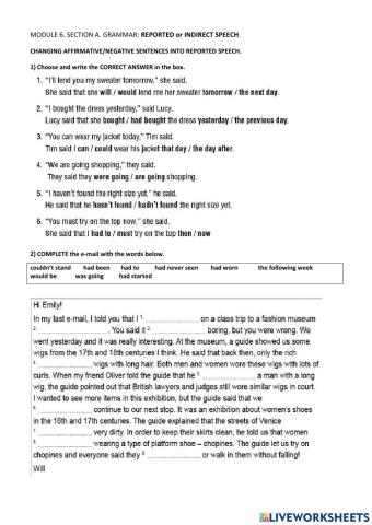 Statements in indirect speech