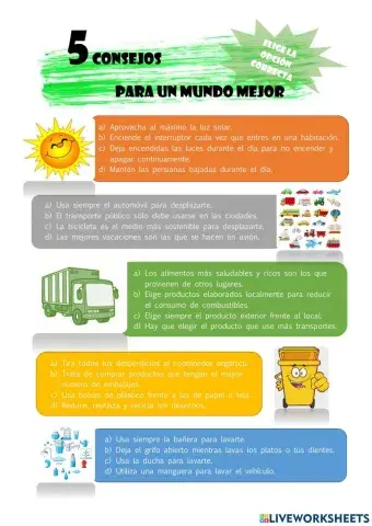 5 consejos para un mundo mejor