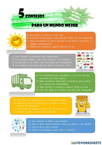 5 consejos para un mundo mejor