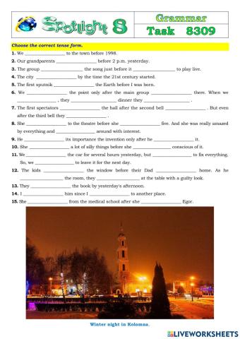 Spotlight 8 Task 8309