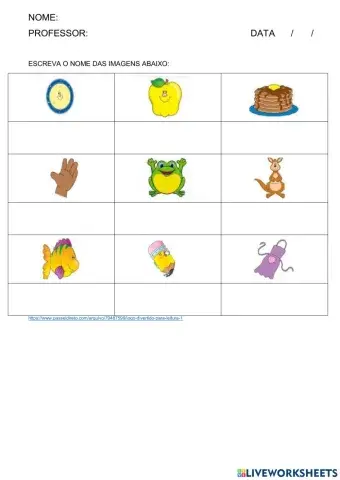 Escrevas as Palavras