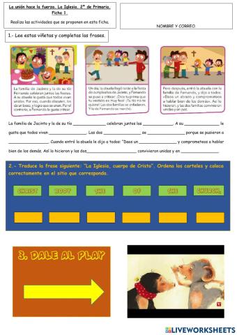 La unión hace la fuerza. La Iglesia. 2º de Primaria.Tierno Galván