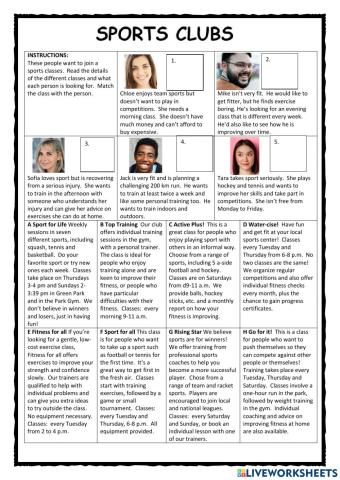 Sports Classes PET Reader