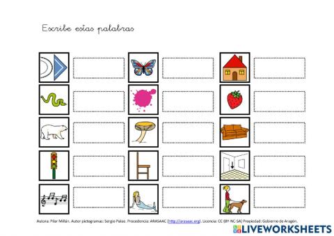 Autodictado palabras con S