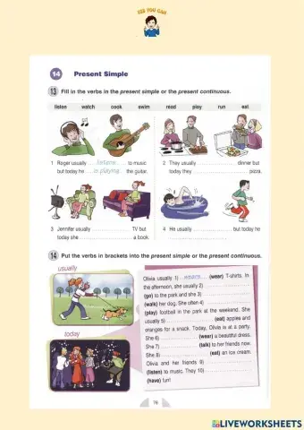 Present simple vs present continuous
