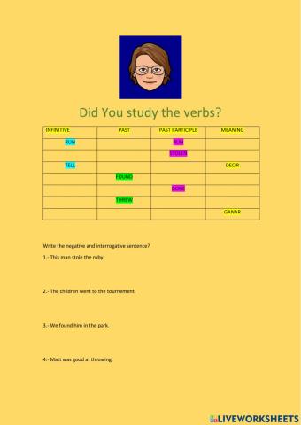 Irregular verbs