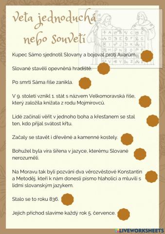 Věta jednoduchá a souvětí