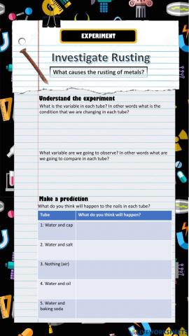 Experiment: Rusting of Metals as Chemical Change
