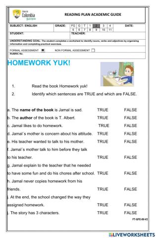 Homework yuk!