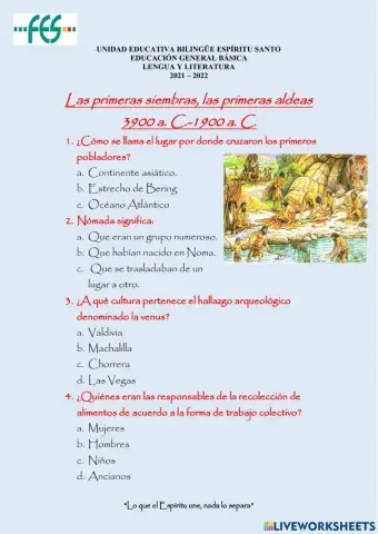 Las primera siembras, las primeras aldeas.