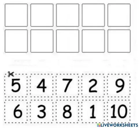 Ordenar los numeros del 1 al 10