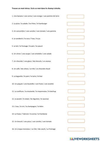 Nourriture, 2ème partie