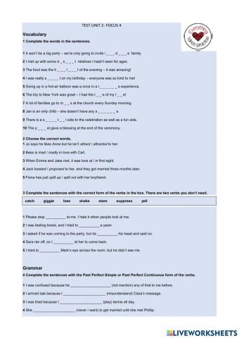 Test unit 2 - Focus Four
