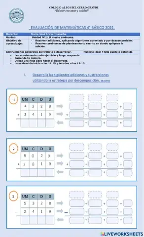 Adición y sustracción