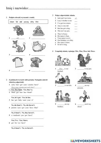 Klasa 4 dział 6 test