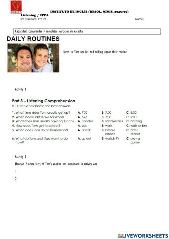 Pre intermediate Listening