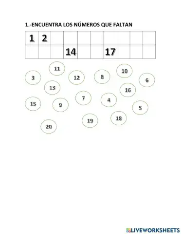 Números hasta el 20