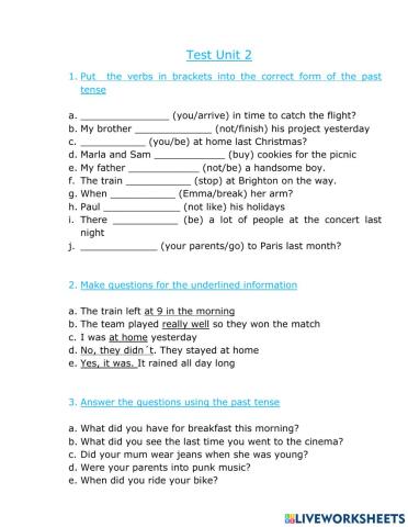 Prepare 4 - unit 2 test