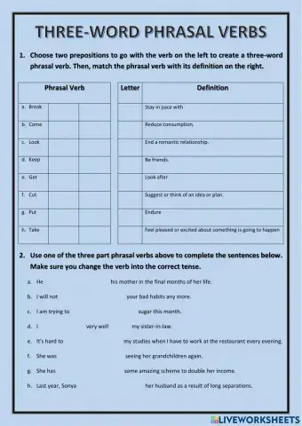 Three-Word Phrasal Verbs