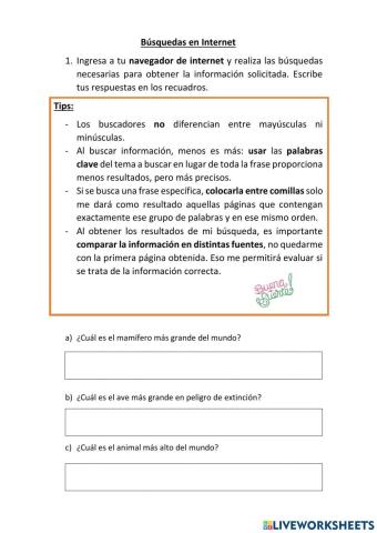 Búsquedas en Internet