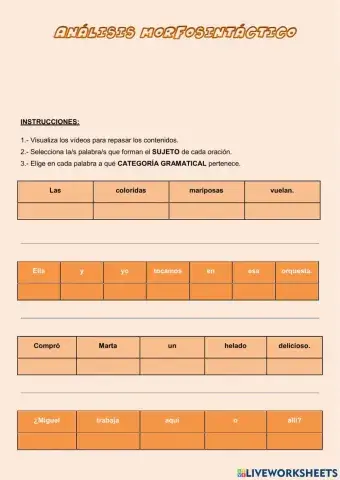Análisis morfosintáctico