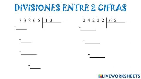 Divisiones entre 2 cifras (5 cifras en el dividendo)