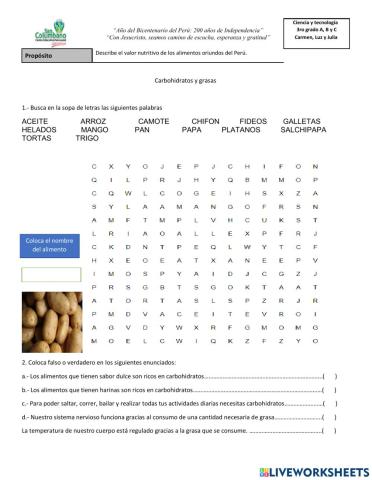 Los carbohidratos y grasas