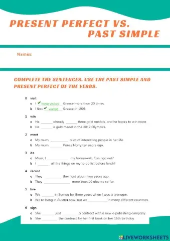 Present perfect vs Past simple