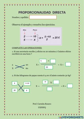 Proporcionalidad directa
