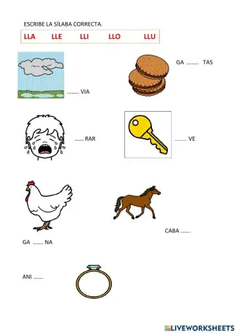 Fonemas lla lle lli llo llu